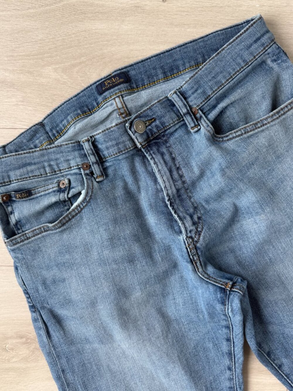 Polo Ralph Lauren Hampton Relaxed Straight Jeans Blue Cotton 34x32